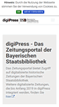 Mobile Screenshot of digipress.digitale-sammlungen.de